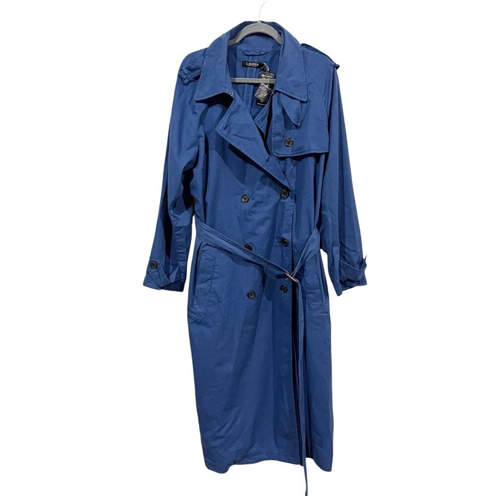 NWT Ralph Lauren Women's Cotton Belted Double Breasted Trench Coat Jacket 8 - Picture 5 of 12